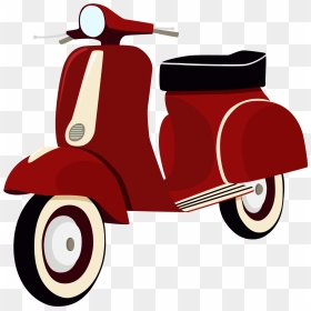 Helmet Vespa Battery Car Scooter Vector Motorcycle, HD Png Download - scooter png