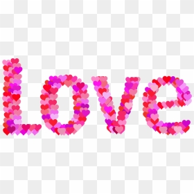 Typography Clipart Love Heart - Love Love Love Png, Transparent Png - love.png