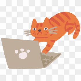 Working Cat Illustration, HD Png Download - cat vector png