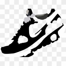 Railroad Tracks Clipart Frame - Silhouette Of Nike Shoes, HD Png Download - railroad tracks png