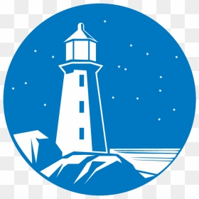 Blue Light House Clipart Svg Royalty Free Library Life - Blue White Lighthouse Logo, HD Png Download - lighthouse clipart png