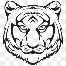 Black & White Version Of Tiger Head - Princeton Tiger Logo Png, Transparent Png - tiger head png