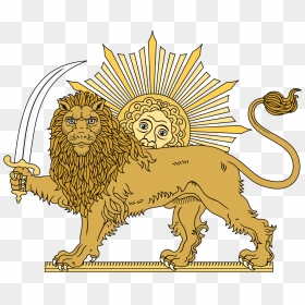 Lion And The Sun - Iran Lion, HD Png Download - the sun png