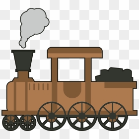 Train Rail Png Pic Png Icons - Brown Train Png Cartoon, Transparent Png - steam train png