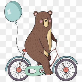 Bear On Tricycle Png - Niedźwiedź Na Rowerze, Transparent Png - tricycle png