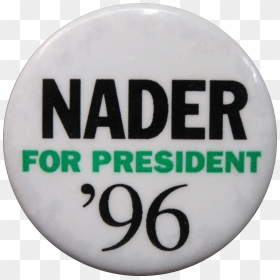 Ralph Nader 1996 Button 00 - Badge, HD Png Download - back button png