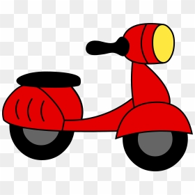 Clip Art Of Scooter - Red Scooter Clipart, HD Png Download - scooter png