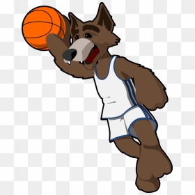 Carnivoran,headgear,dog - Wolf Basketball Clipart, HD Png Download - basketball ball png