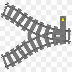 Train On Tracks Diagram, HD Png Download - railroad tracks png