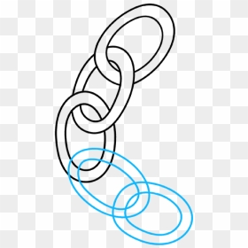 How To Draw Chain - Draw A Chain, HD Png Download - rapper gold chain png