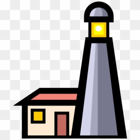 Light Lighthouse Vector Illustration Graphics Free - Lighthouse Vector, HD Png Download - lighthouse clipart png