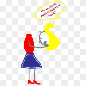 Cartoon Of Woman With Head Not Attached To Her Body - Woman, HD Png Download - cartoon body png