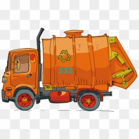Garbage Truck Cartoon - Cartoon Garbage Truck Png, Transparent Png - dump truck png