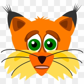 Lynx Face Clipart - Sad Cat Png, Transparent Png - lynx png