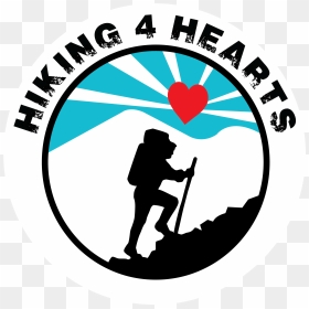 Official Hiking 4 Hearts Logo - Silhouette, HD Png Download - hiking png