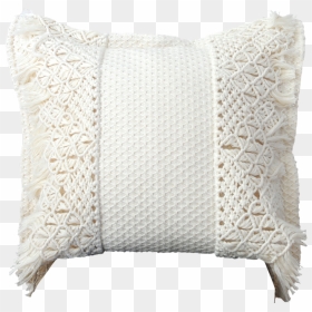 Azulina Home Handwoven Cotton Neutral Decorative Pillows - Throw Pillow, HD Png Download - knitting png