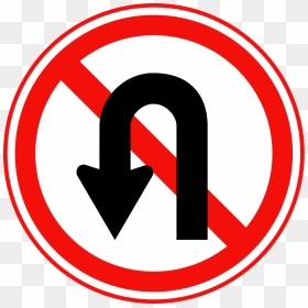 No U Turn Traffic Sign , Png Download - Sign Of No U Turn, Transparent Png - street signs png