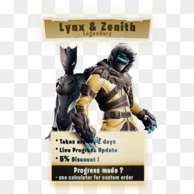 Lynx & Zenith Fortnite Boosting - Fortnite Season 7 Skins, HD Png Download - lynx png