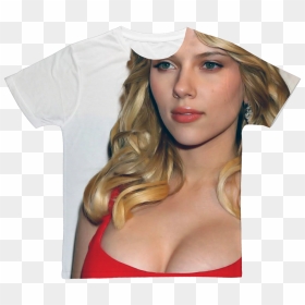 Scarlett Johansson ﻿classic Sublimation Adult T-shirt - Scarlett Johansson T Shirt, HD Png Download - scarlett johansson png