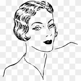 Old, Outline, Lady, Woman, Face, Fashion, Cartoon, - Clipart Woman, HD Png Download - woman face png