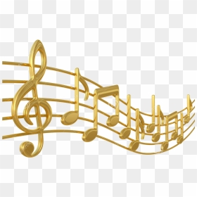 Gold Musical Notes Clipart , Png Download - Gold Music Notes Transparent Background, Png Download - music notes clipart png