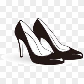 Shoe High-heeled Footwear Sneakers Clip Art - High Heels Clipart Black And White, HD Png Download - heels png
