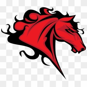 Printed Vinyl Red Horse Head - Transparent Red Horse Logo Png, Png Download - horse mask png