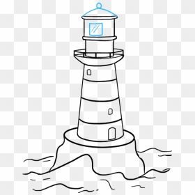 Drawing, HD Png Download - lighthouse clipart png
