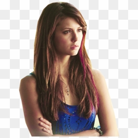 Elena Gilbert Transparent - Nina Dobrev Vampire Diaries Hairstyle, HD Png Download - nina dobrev png