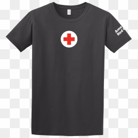 Charcoal - Red Cross T Shirt Military, HD Png Download - american red cross logo png