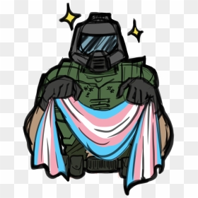 Trans Doom Marine Doodle - Illustration, HD Png Download - doomguy png