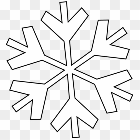 Transparent Snow Flake Clip Art - Simple Snowflake Clipart Black And White, HD Png Download - white snowflakes png