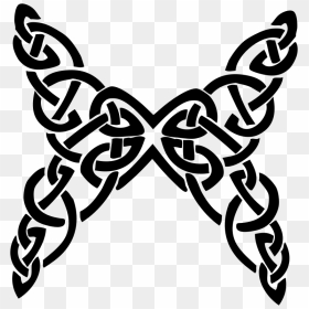 Celtic Knot Line Art Butterfly - Butterfly Black And White Celtic Designs, HD Png Download - celtic png
