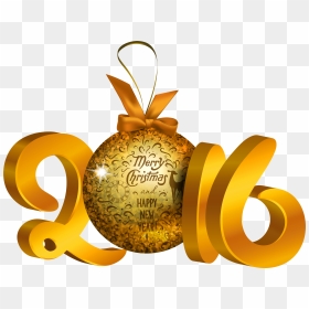 Yellow 2016 Decoration Png Clipart - Illustration, Transparent Png - christmas balls png