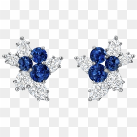 Berry Cluster By Harry Winston, Sapphire And Diamond - Sparkling Cluster By Harry Winston Sapphire Aquamarine, HD Png Download - diamond sparkle png