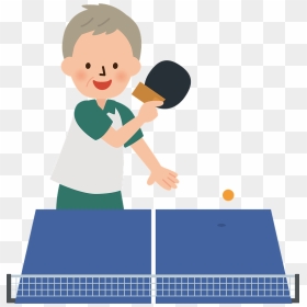 Old Man Table Tennis Clipart - 卓球 高齢 者 イラスト, HD Png Download - old microphone png
