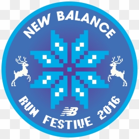 New Balance Run Festive Logo - 2m Distance Sign Symbol, HD Png Download - new balance logo png