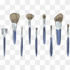 Transparent Makeup Brush Clipart - Png Makeup Brush Free Vector, Png Download - makeup brushes png