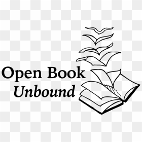 Line Art, HD Png Download - open books png