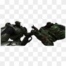 Master Beef And The Doom Sweller In Agreement - Transparent Doomguy Png, Png Download - doomguy png