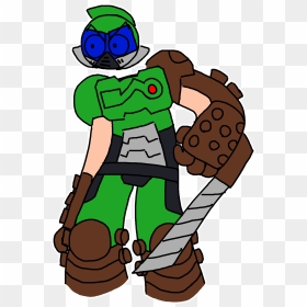 Doomguy 29/07/19 - Cartoon, HD Png Download - doomguy png