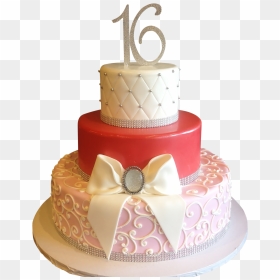 3 Layered Cake Png - Elegant 16th Birthday Cakes, Transparent Png - sweet 16 png