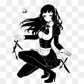- Black And White Anime Transparent , Png Download - Black And White Anime Girl, Png Download - anime transparent png