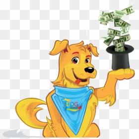 Griffin The Dog Holding A Top Hat With One Hundred, HD Png Download - hundred dollar bill png