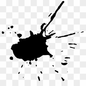 Black Blood Splatter Transparent, HD Png Download - black paint png