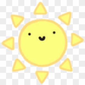 Sun Kawaii Sky Cute Yellow Emot Aesthetic Tumblr Sticke - Transparent Background Kawaii Sun, HD Png Download - happy sun png