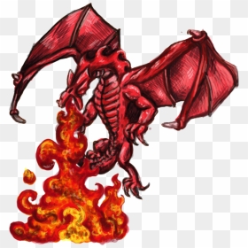 Transparent Red Fire Png - Fire Breathing Dragon Drawing, Png Download - red fire png