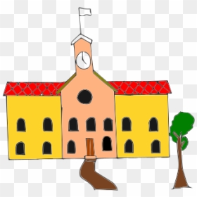 School Building - Illustration, HD Png Download - school building png