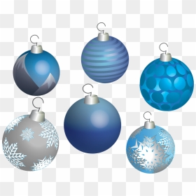 Christmas Ornaments Blue Ball Clipart, HD Png Download - christmas balls png