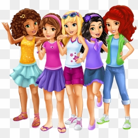 Lego Friends Main Characters - Lego Friends Lets Be Friends, HD Png Download - friendship png